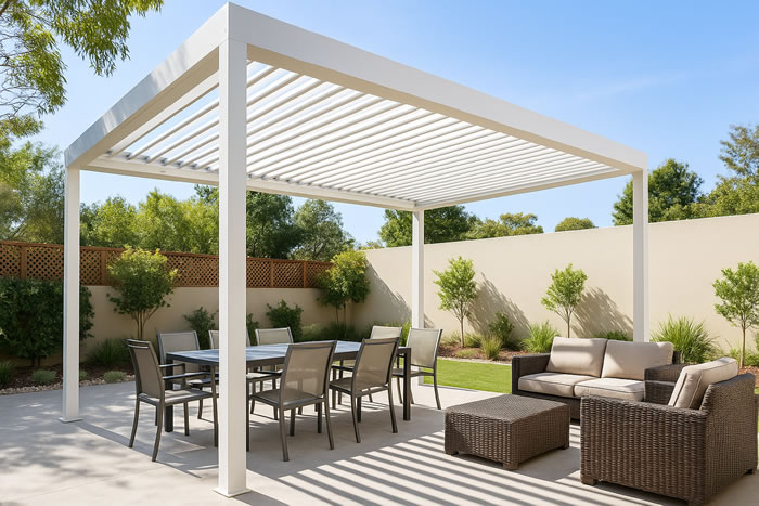 Custom outdoor louvre roof design in Brisbane